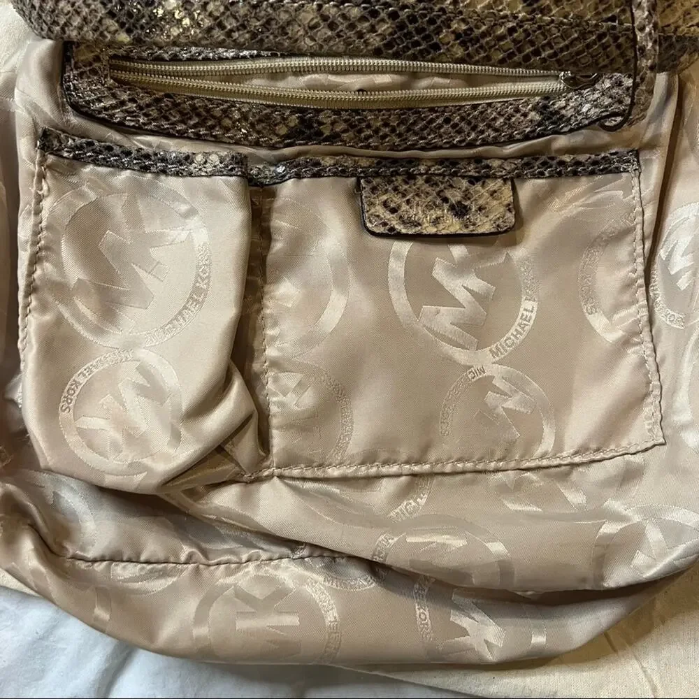 Michael Kors Small Snakeskin Shoulder Satchel